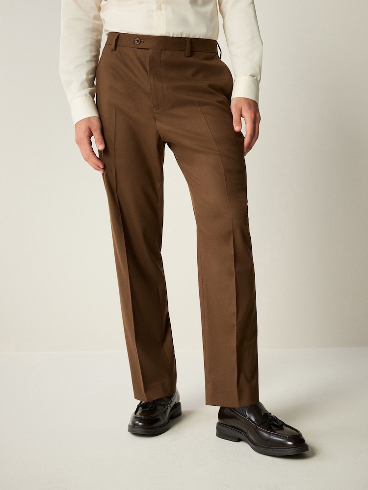 Brun - Slim Fit Flannel Suit Trousers - Image 1 of 5