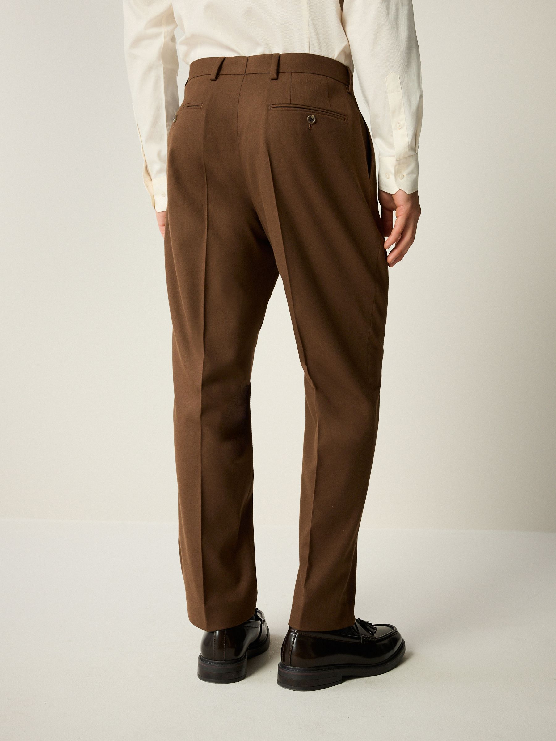 Buy Brown Slim Fit Flannel Suit Trousers from Next USA Buy Brown Slim Fit Flannel Suit Trousers from Next USA