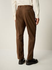 Brun - Slim Fit Flannel Suit Trousers - Image 3 de 5