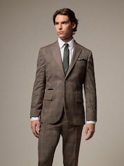 Brown Trimmed Check Suit Jacket - Image 1 of 1