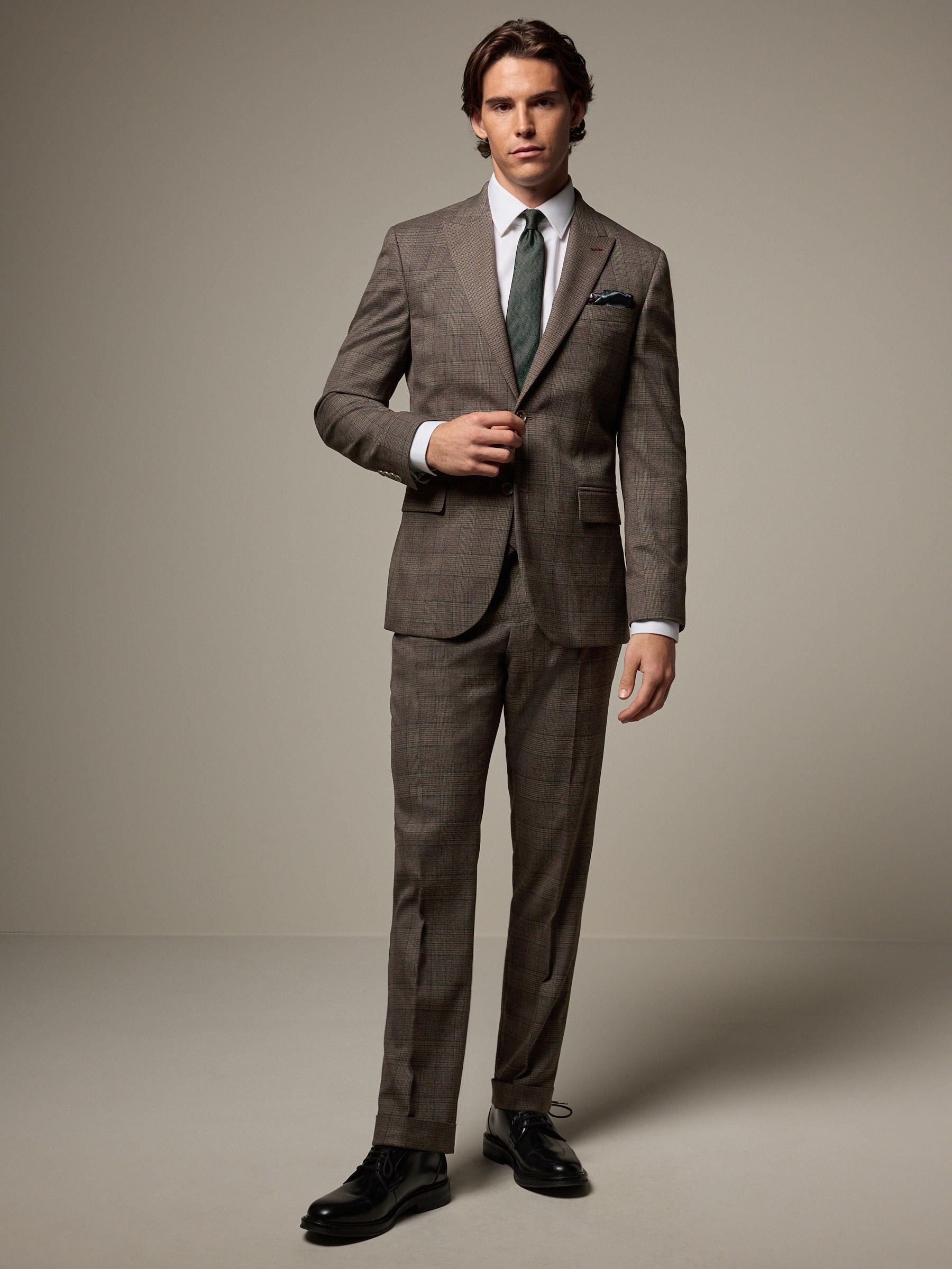 Buy Brown Trimmed Check Suit Jacket from Next USA