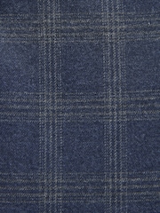 Navy Blue Tailored Fit Brushed Check Suit Trousers - Image 6 of 8