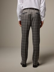 Neutral Tailored Fit Trimmed Check Suit Trousers - Image 4 of 10