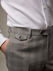 Neutral Tailored Fit Trimmed Check Suit Trousers - Image 5 of 10