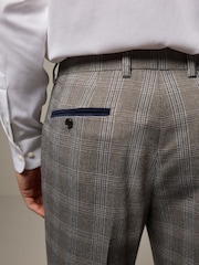 Neutral Tailored Fit Trimmed Check Suit Trousers - Image 6 of 10