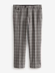 Neutral Tailored Fit Trimmed Check Suit Trousers - Image 7 of 10