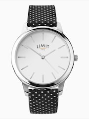Limit Black 30mm Womens Round Silver Analogue Watch with Black Strap - Image 1 of 4