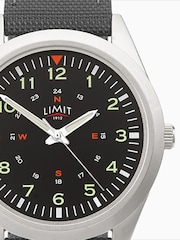 Limit Grey Pilot 40mm Round Silver Analogue Watch with Grey Strap - Image 4 of 4