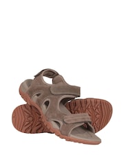 Mountain Warehouse Brown Rock Pool Suede Walking Sandals - Image 3 of 4