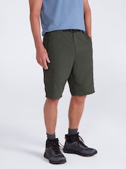 Mountain Warehouse Green Saunter UV Max Quick Drying Belted Cargo Shorts - Image 1 of 4