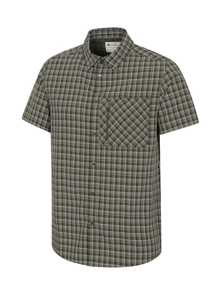 Mountain Warehouse Green Miles Stretch Woven UV Quick Drying Shirt - Image 2 of 4 Mountain Warehouse Green Miles Stretch Woven UV Quick Drying Shirt - Image 2 of 4