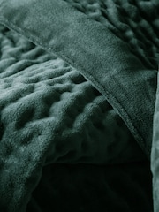 Voyage Seafoam Green Haze Quilted Velvet Throw - Image 4 of 6