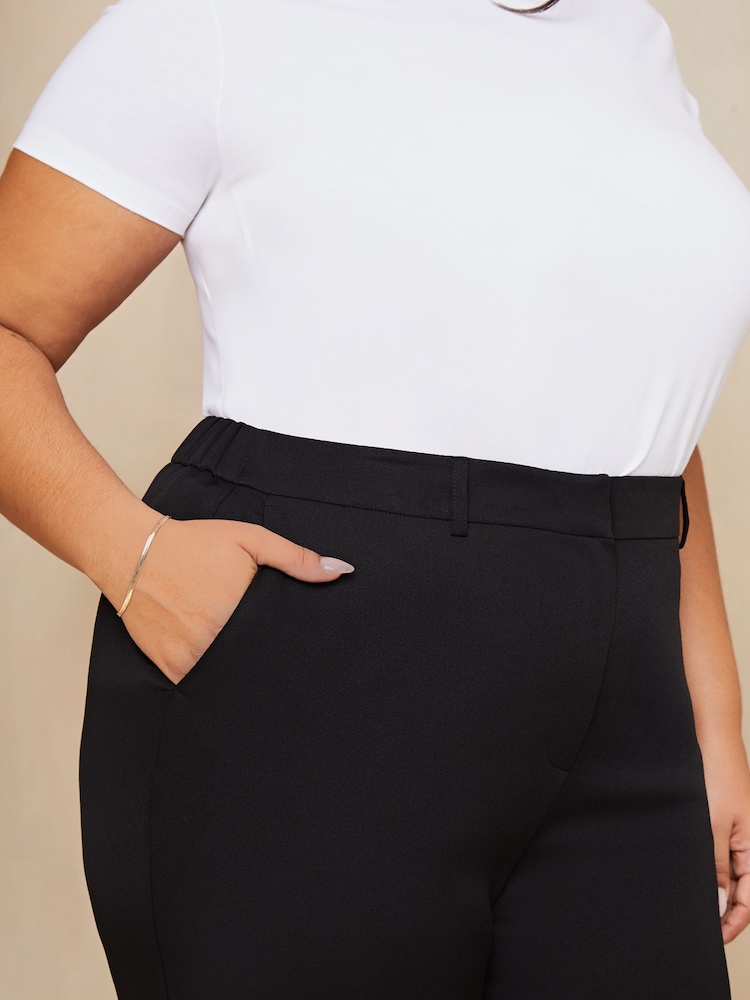 Lipsy Black Curve Tailored Tapered Smart Trousers - Image 4 of 4
