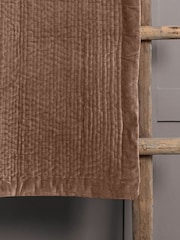Voyage Coral Haze Velvet 100% Cotton Throw - Image 2 of 2