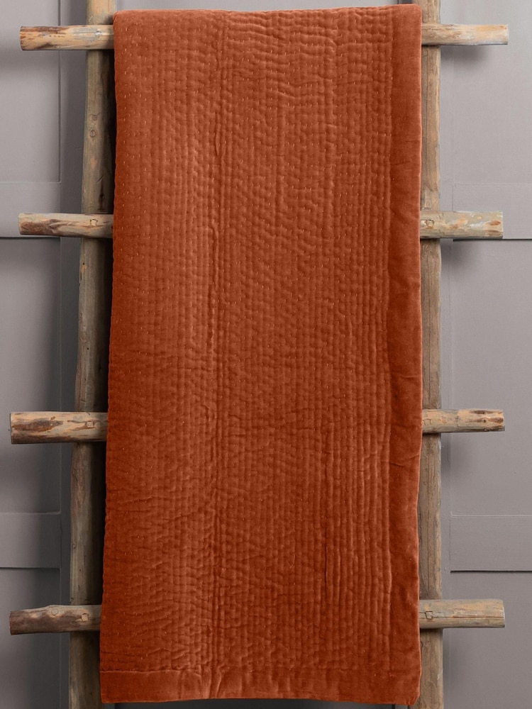 Voyage Sunset Haze Velvet 100% Cotton Throw - Image 1 of 2
