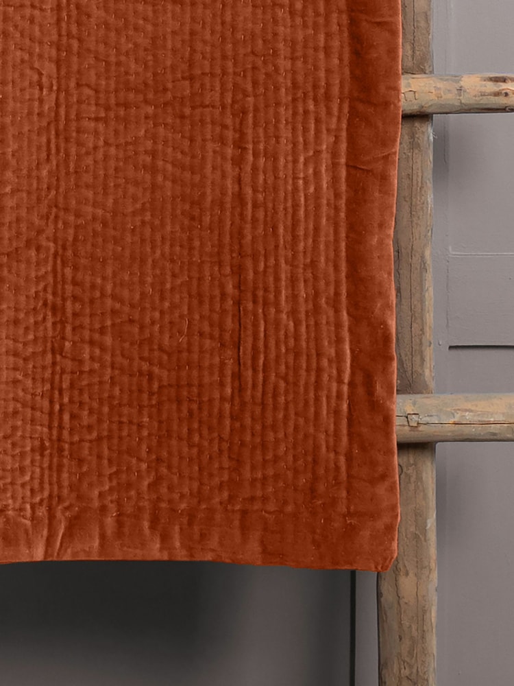 Voyage Sunset Haze Velvet 100% Cotton Throw - Image 2 of 2