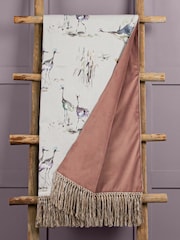 Voyage Ironstone Cream Cranes Throw - Image 1 of 2