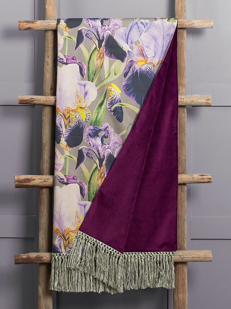 Voyage Damson Purple Elva Throw - Image 1 of 2