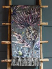 Voyage Sapphire Elysium Velvet Throw - Image 1 of 2