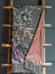 Voyage Sapphire Elysium Velvet Throw - Image 2 of 2