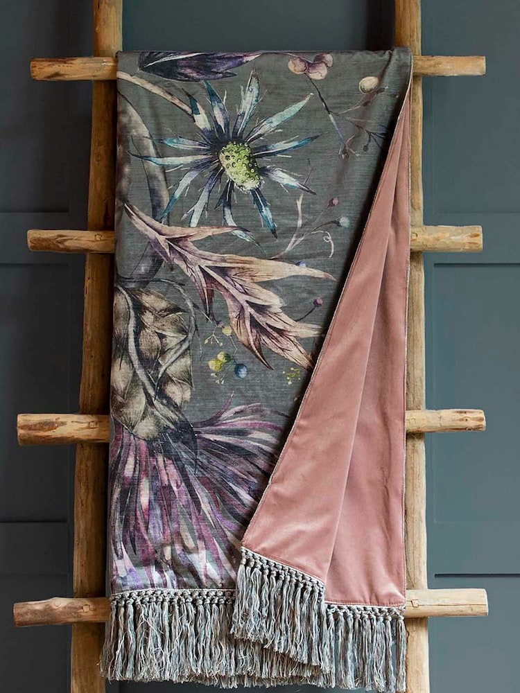 Voyage Sapphire Elysium Velvet Throw - Image 2 of 2