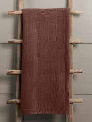Voyage Persimmon Haze Velvet 100% Cotton Throw - Image 1 of 2