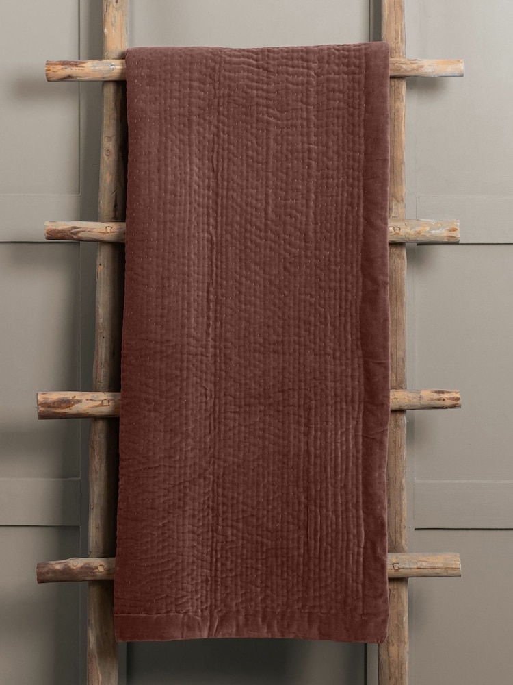 Voyage Persimmon Haze Velvet 100% Cotton Throw - Image 1 of 2