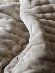 Voyage Maison Quartz Haze Quilted Velvet Throw - Image 4 of 5