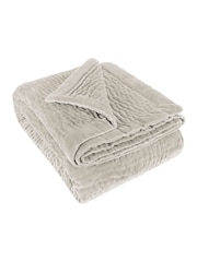 Voyage Maison Quartz Haze Quilted Velvet Throw - Image 5 of 5