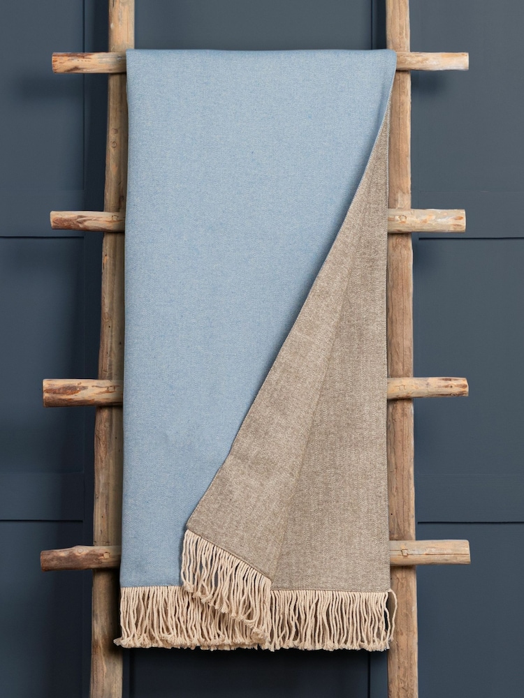 Voyage Cornflower Selkirk Throw - Image 1 of 2