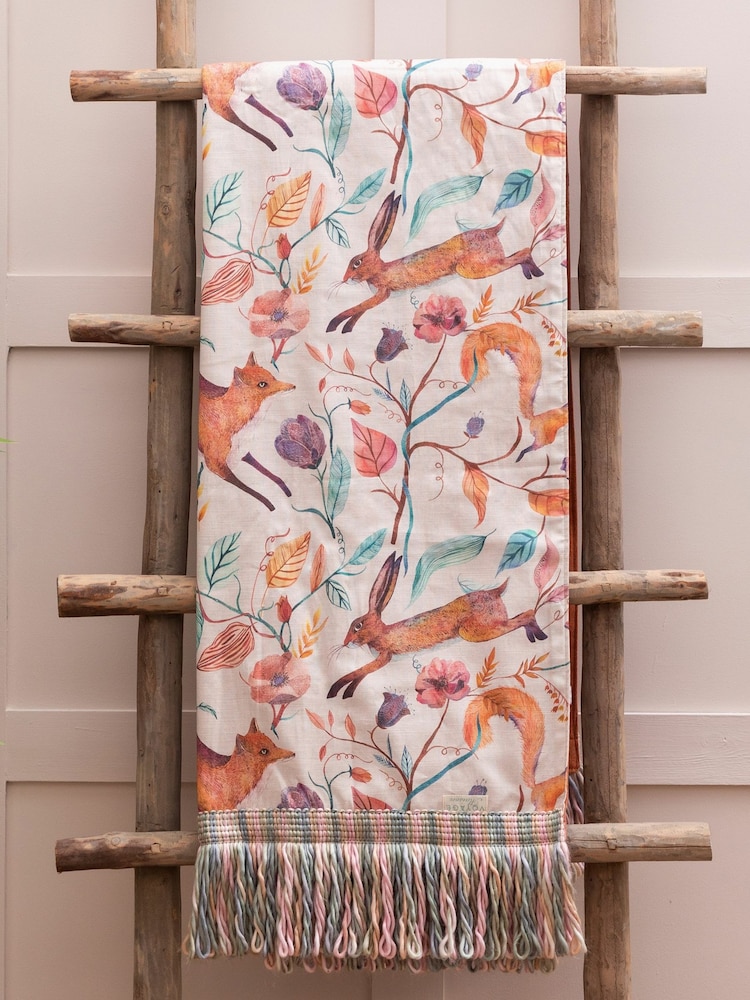 Voyage Linen Leaping Into The Fauna Throw - Image 1 of 1