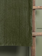 Voyage Sage Haze Velvet 100% Cotton Throw - Image 2 of 2