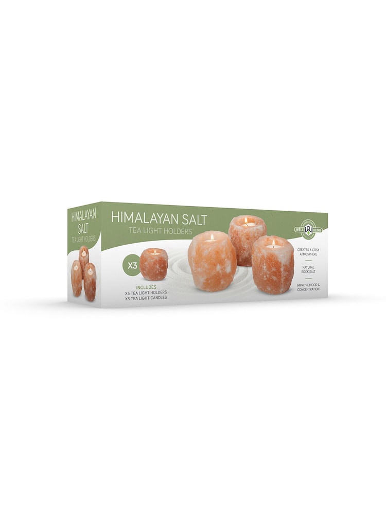 MenKind Pink Set of 3 Himalayan Salt Light Holder - Image 1 of 4