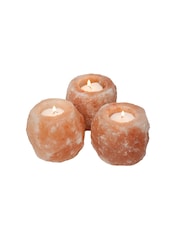 MenKind Pink Set of 3 Himalayan Salt Light Holder - Image 3 of 4