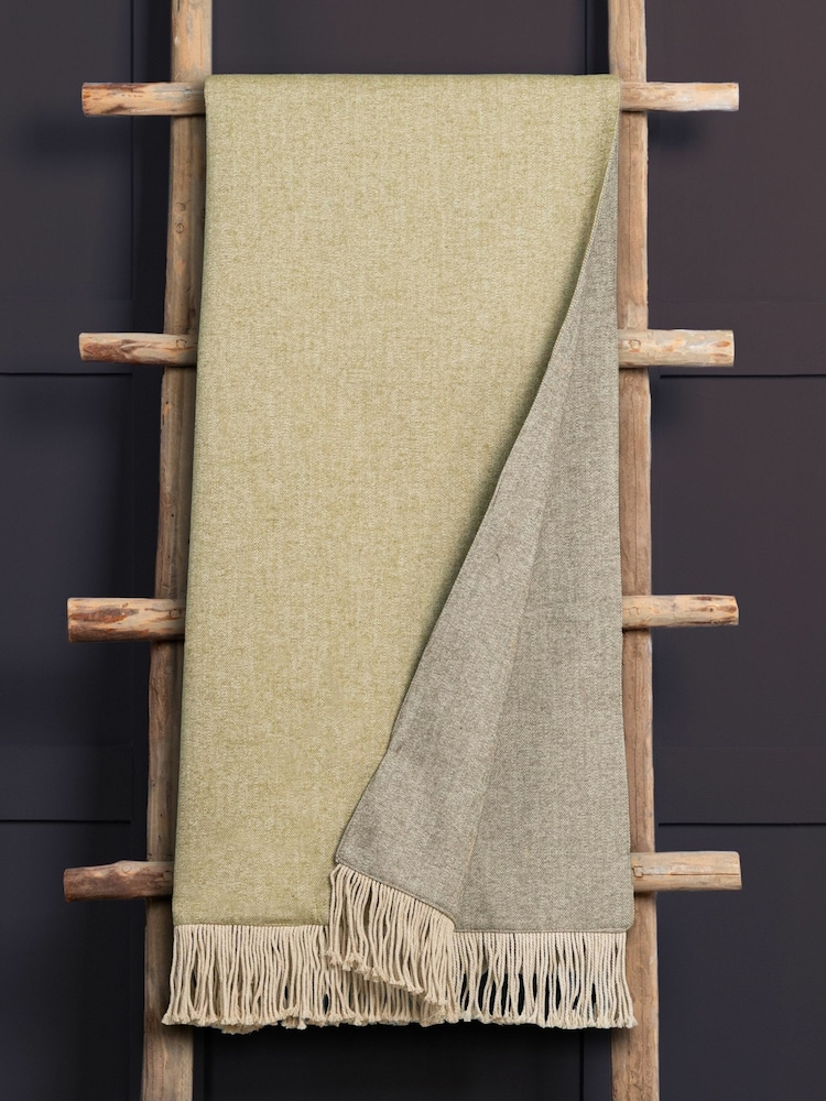 Voyage Celery Selkirk Throw - Image 1 of 2