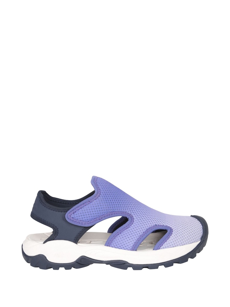 Mountain Warehouse Purple Pier Kids Drainage Sandals - Image 1 of 7 Mountain Warehouse Purple Pier Kids Drainage Sandals - Image 1 of 7