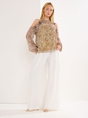 Star by Julien MacDonald Animal Cold Shoulder Top - Imaginea 2 din 5