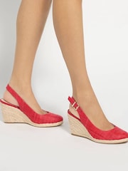 Dune London Red Capable Wedges - Image 1 of 6