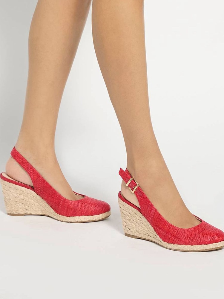 Dune London Red Capable Wedges - Image 1 of 6