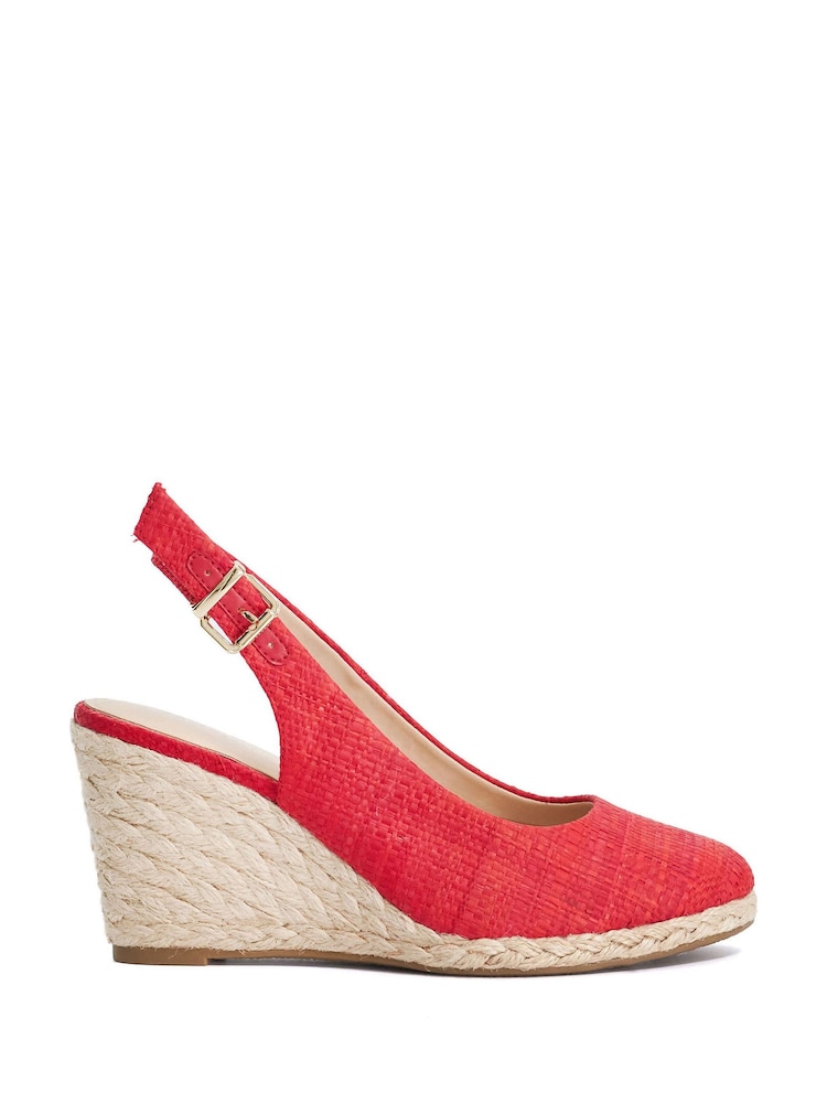 Dune London Red Capable Wedges - Image 2 of 6