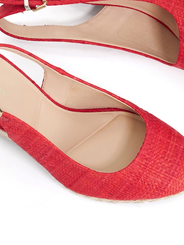 Dune London Red Capable Wedges - Image 6 of 6