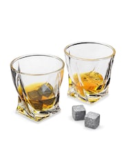 MenKind Twisted Glass set of 2 with Ice Stones - Image 3 of 5
