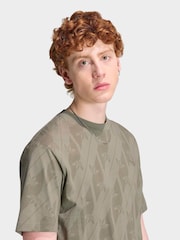 adidas Originals Green Monogram Aop T-Shirt - Image 4 of 6