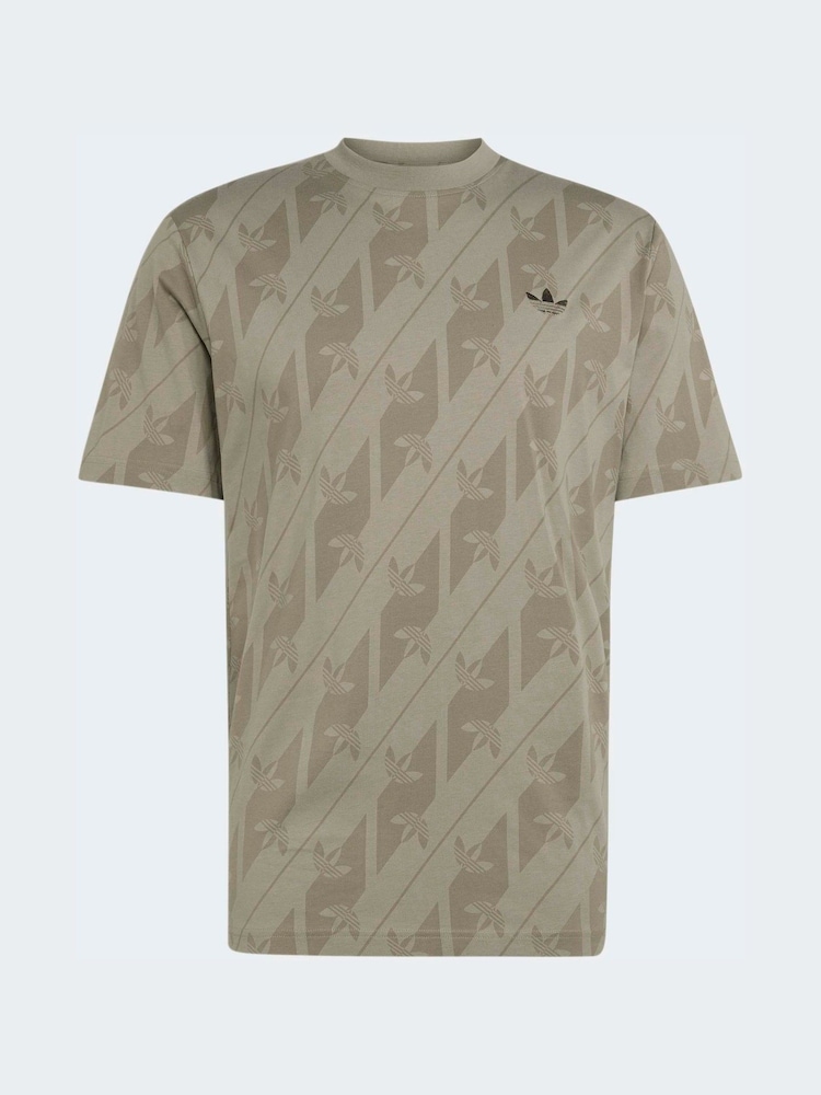adidas Originals Green Monogram Aop T-Shirt - Image 6 of 6 adidas Originals Green Monogram Aop T-Shirt - Image 6 of 6