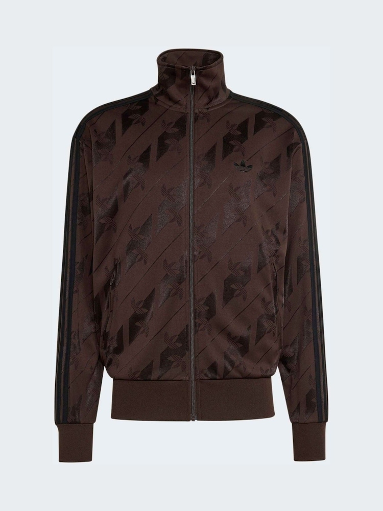 adidas Originals Brown Monogram Firebird Jacket - Image 6 of 6