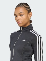 adidas Originals Black Long Sleeve Zipped T-Shirt - Image 4 of 6