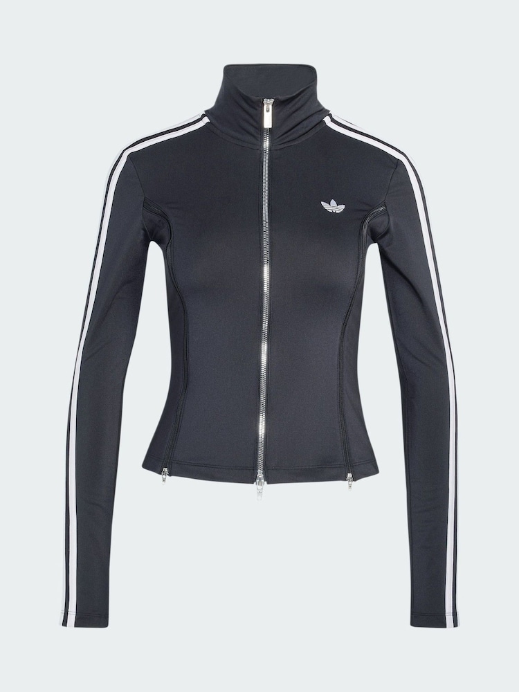 adidas Originals Black Long Sleeve Zipped T-Shirt - Image 6 of 6