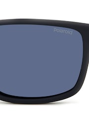 Polaroid 2153/S 矩形黑色太陽眼鏡 - 圖片 5，共 5