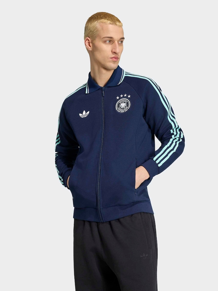 adidas Blue Germany Away Anthem Jacket - Image 1 of 6 adidas Blue Germany Away Anthem Jacket - Image 1 of 6