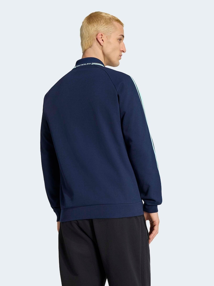adidas Blue Germany Away Anthem Jacket - Image 2 of 6 adidas Blue Germany Away Anthem Jacket - Image 2 of 6